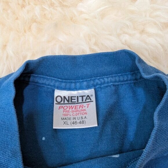 Vintage Single Stitch Wolf and Moon Graphic T Shirt Size XL - Picture 8 of 11